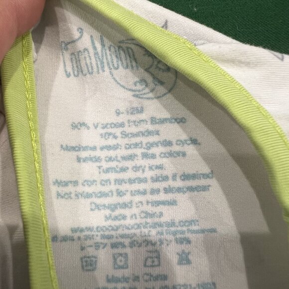 Coco Moon Hawaii Bamboo 9-12M Shark Print Zipper Coverall - Picture 3 of 6